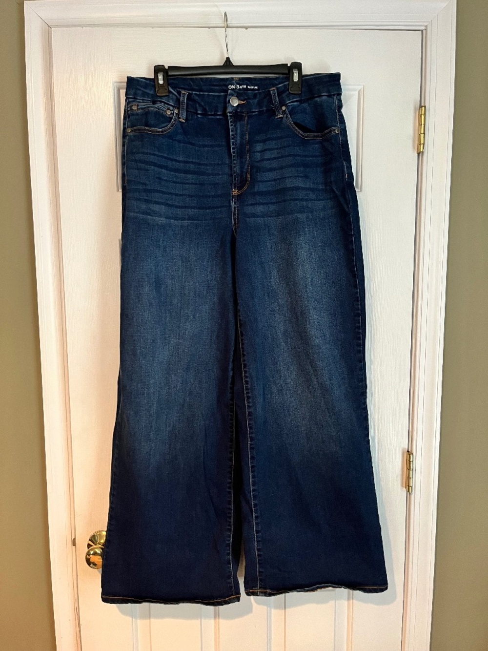 On 34th wide leg jeans